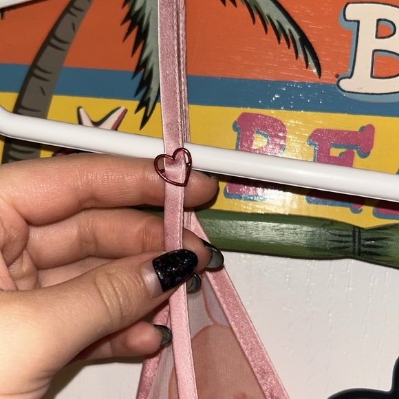 LA SENZA MESH TIE UP FLORAL VINTAGE TOP - Picture 5 of 7